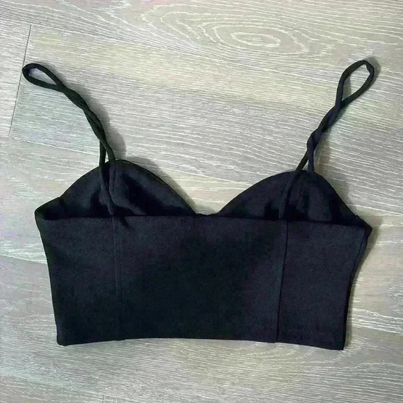 Zara Black Crop Top - Picture 3 of 4